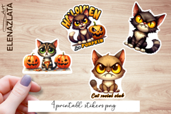 Funny cat Halloween Stickers | Sarcastic Stickers Product Image 1
