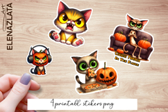 Funny cat Halloween Stickers | Sarcastic Stickers Product Image 1