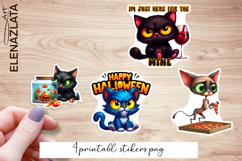 Funny cat Halloween Stickers | Sarcastic Stickers Product Image 1