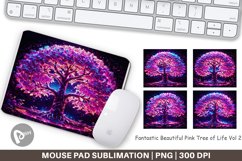 Mouse Pad Fantastic Pink Tree Life Product Image 1