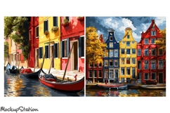 Fantastic Cities Digital Papers European Travel Scrapbook Product Image 3