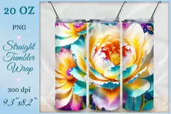 This charming tumbler sublimation wrap design embodies the exquisite beauty of fancy abstract flowers bringing a touch of natural elegance to your daily routine.