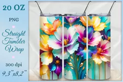 This charming tumbler sublimation wrap design embodies the exquisite beauty of fancy abstract flowers bringing a touch of natural elegance to your daily routine.