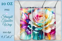 This charming tumbler sublimation wrap design embodies the exquisite beauty of fancy abstract flowers bringing a touch of natural elegance to your daily routine.
