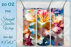 This charming tumbler sublimation wrap design embodies the exquisite beauty of fancy abstract flowers bringing a touch of natural elegance to your daily routine.