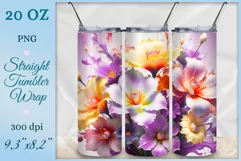 This charming tumbler sublimation wrap design embodies the exquisite beauty of fancy abstract flowers bringing a touch of natural elegance to your daily routine.