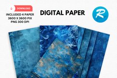 Fantasy Blue Digital Paper, Fantasy Background Product Image 1