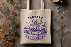 Fantasy Book Club SVG - Romantasy Reader PNG - Cute Dragon Product Image 2