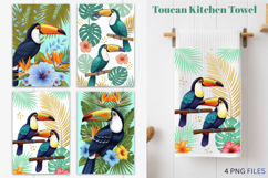 Toucan Kitchen Towel PNG, Toucan Kitchen Towel PNG Design Product Image 1