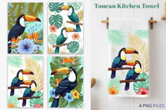 Toucan Kitchen Towel PNG, Toucan Kitchen Towel PNG Design Product Image 1
