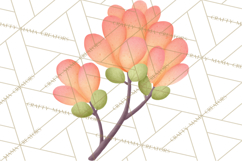 Fantasy Botanical Clipart PNG, Unique Whimsical Plant Art Product Image 2