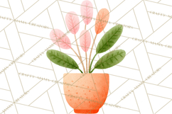 Fantasy Botanical Clipart PNG, Unique Whimsical Plant Art Product Image 5