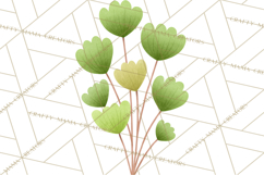 Fantasy Botanical Clipart PNG, Unique Whimsical Plant Art Product Image 3