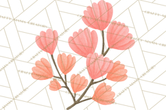 Fantasy Botanical Clipart PNG, Unique Whimsical Plant Art Product Image 3