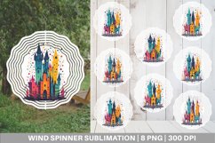 Fantasy Castle Wind Spinner | Sublimation Spinner Design Product Image 1