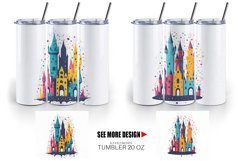 Fantasy Castle Tumbler Sublimation Wrap Product Image 4
