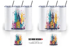 Fantasy Castle Tumbler Sublimation Wrap Product Image 6