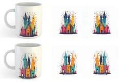 Fantasy Castle Mug sublimation design Product Image 4