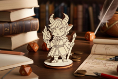 Fantasy RPG Tabletop Miniatures Bundle, Laser Cut File Product Image 8