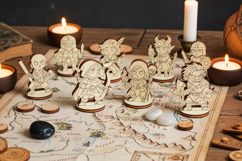 Fantasy RPG Tabletop Miniatures Bundle, Laser Cut File Product Image 2