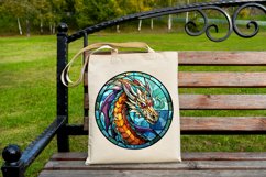 Stained Glass Dragon Sublimation Clipart Bundle - 24 designs Product Image 3