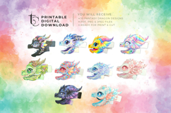 10 Fantasy Dragon Puppet Templates Product Image 3