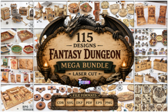 Fantasy Dungeon Mega Bundle Laser Cut | Tabletop RPG Gaming Product Image 1
