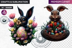 Fantasy Easter clipart, Easter bunny, Easter egg sublimation Product Image 1