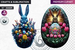 Fantasy Easter clipart, Easter bunny, Easter egg sublimation Product Image 1
