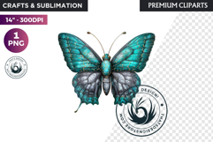 Fantasy Elemental Butterfly PNG Clipart, Magic Insect Product Image 1