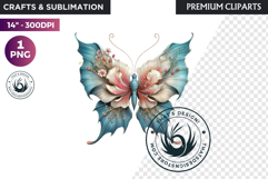 Fantasy Elemental Butterfly PNG Clipart, Magic Insect Product Image 1