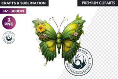Fantasy Elemental Butterfly PNG Clipart, Magic Insect Product Image 1