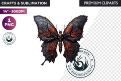 Fantasy Elemental Butterfly PNG Clipart, Magic Insect Product Image 1