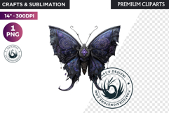 Fantasy Elemental Butterfly PNG Clipart, Magic Insect Product Image 1