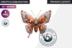 Fantasy Elemental Butterfly PNG Clipart, Magic Insect Product Image 1