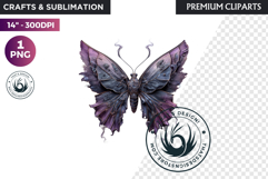 Fantasy Elemental Butterfly PNG Clipart, Magic Insect Product Image 1