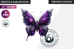 Fantasy Elemental Butterfly PNG Clipart, Magic Insect Product Image 1
