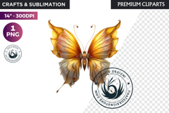 Fantasy Elemental Butterfly PNG Clipart, Magic Insect Product Image 1