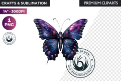Fantasy Elemental Butterfly PNG Clipart, Magic Insect Product Image 1