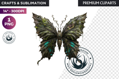 Fantasy Elemental Butterfly PNG Clipart, Magic Insect Product Image 1