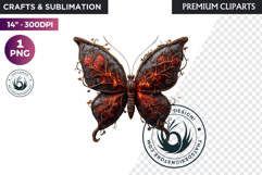 Fantasy Elemental Butterfly PNG Clipart, Magic Insect Product Image 1