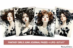 Fashion Junk Journal Pages | Beauty Printable Digital Papers Product Image 1