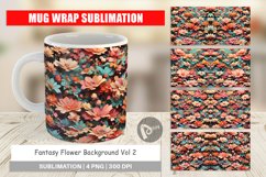 Mug sublimation design Fantasy Flower Background Product Image 1