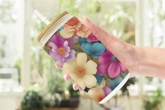 Fantasy Flowers Watercolor Glass Can Wraps Product Image 2