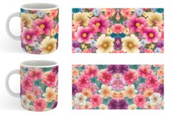 Fantasy Flowers Watercolor | Mug sublimation design Product Image 5