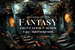 Fantasy Digital Backgrounds, Fantasy Front Door and Roses 1 Product Image 1
