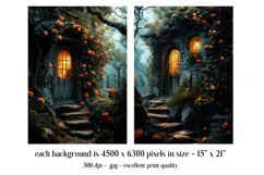 Fantasy Digital Backgrounds, Fantasy Front Door and Roses 1 Product Image 2