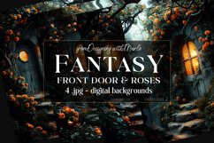 Fantasy Digital Backgrounds, Fantasy Front Door and Roses 2 Product Image 1