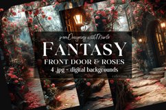 Fantasy Digital Backgrounds, Fantasy Front Door and Roses 3 Product Image 1