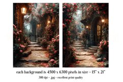 Fantasy Digital Backgrounds, Fantasy Front Door and Roses 3 Product Image 3